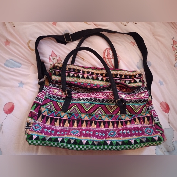 Handbags - Multicolor Geometric Pattern Women's Bag Purse Stephanie Nicole Purse